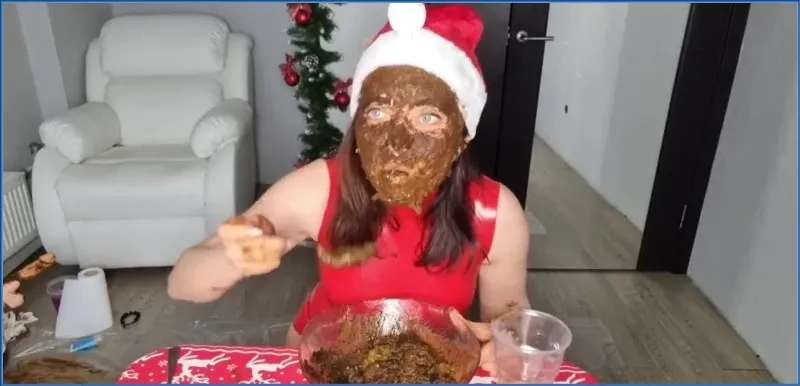 Scatlina som smutsig jultomte med 22 laddningar bajs del 2 - fetischvideo