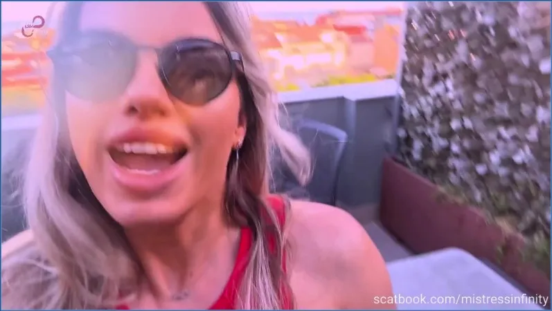 Miss Infinity ger sin slav en sträng bajslektion - fetischvideo